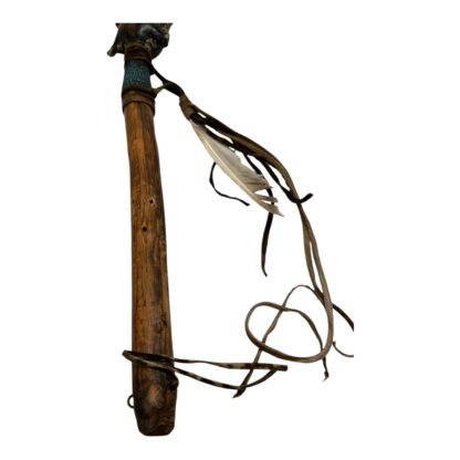 Antique Native American Rawhide Turtle Rattle - Image 10