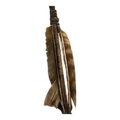 Antique Native American Arrow with Stone Tip, Feathers & Sinew - Image 8