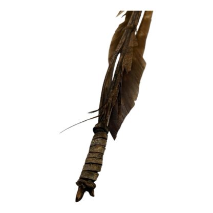 Antique Native American Arrow with Stone Tip, Feathers & Sinew - Image 14
