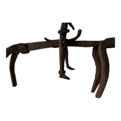 Antique African Abstract Iron Currency Sculpture with Ritual Bell - Image 14