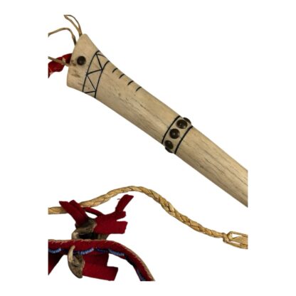Vintage Authentic Native American Elk Antler Studded Quirt - Image 4