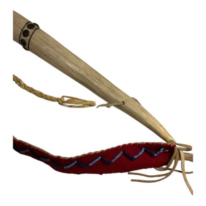 Vintage Authentic Native American Elk Antler Studded Quirt - Image 5