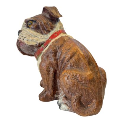 Vintage Americana Folk Art Hand-Carved Wooden Bulldog Doorstop - Image 4
