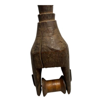 Antique Hand Carved African Baule Tribal Art Heddle Pulley - Image 6
