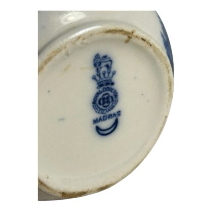 Antique Royal Doulton Madras Pattern Flow Blue Transferware Pitcher - Image 13