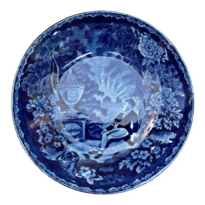 Antique Historical Staffordshire Blue Transferware Bowl - Benjamin Franklin - Image 3