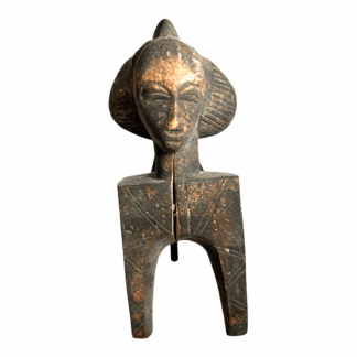 Antique Hand Carved African Baule Tribal Art Heddle Pulley
