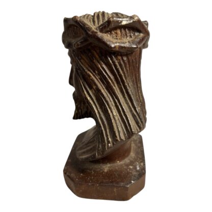 Antique Christian Religious Hand Carved Wood Jesus Statue - Image 4