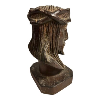 Antique Christian Religious Hand Carved Wood Jesus Statue - Image 6