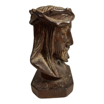 Antique Christian Religious Hand Carved Wood Jesus Statue - Image 7