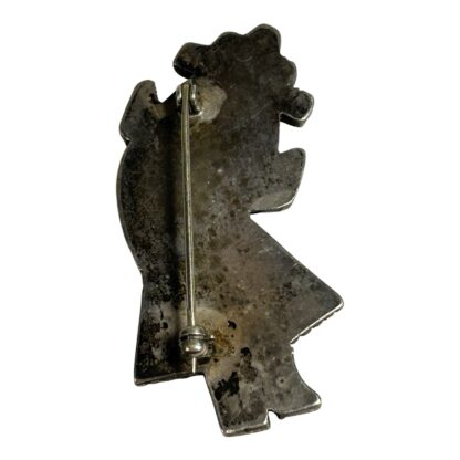 Vintage Native American Sterling Silver Inlay Rainbowman Dancer Pin or Brooch - Image 6