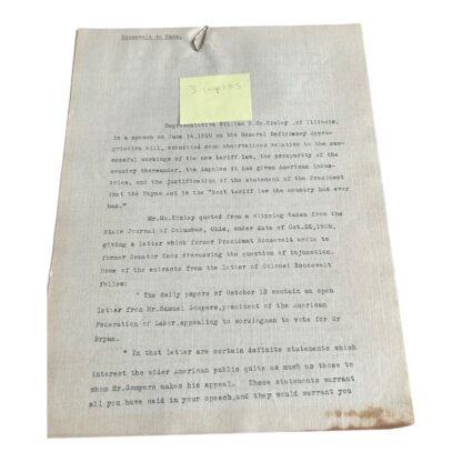 Antique Political Signatures Letters Documents William Brown McKinley US Senator - Image 15