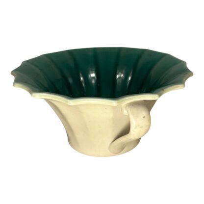 Vintage 1939 Rookwood Pottery 6130 Cream & Green Handled Vase - Image 6