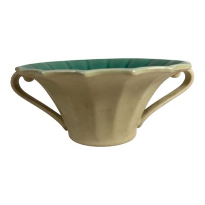 Vintage 1939 Rookwood Pottery 6130 Cream & Green Handled Vase - Image 9