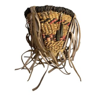 Vintage Native American Burden Basket with Tipped Tassels