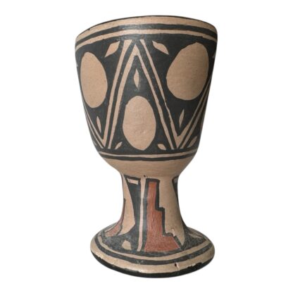 Vintage Native American Hopi Tourist Redware Pottery Mini Goblet - Image 2