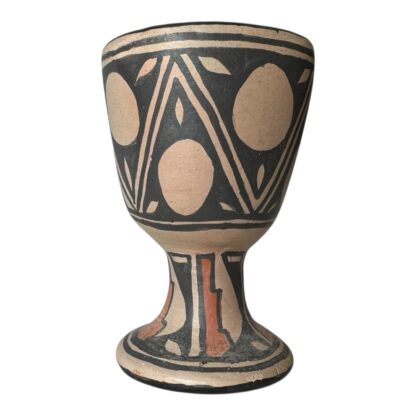 Vintage Native American Hopi Tourist Redware Pottery Mini Goblet - Image 3