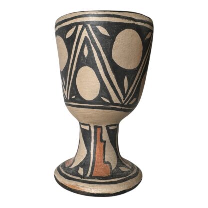 Vintage Native American Hopi Tourist Redware Pottery Mini Goblet - Image 4