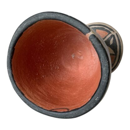 Vintage Native American Hopi Tourist Redware Pottery Mini Goblet - Image 8