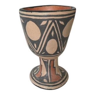 Vintage Native American Hopi Tourist Redware Pottery Mini Goblet