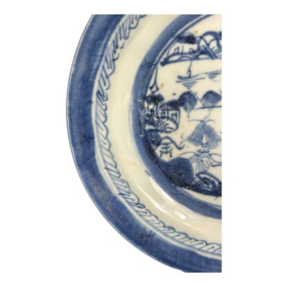 Antique Chinese Export Blue Canton Bowl - Image 4