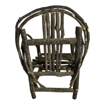 Antique Folk Art Minature Bent Wood Chair - Old Hickory Style - Image 5