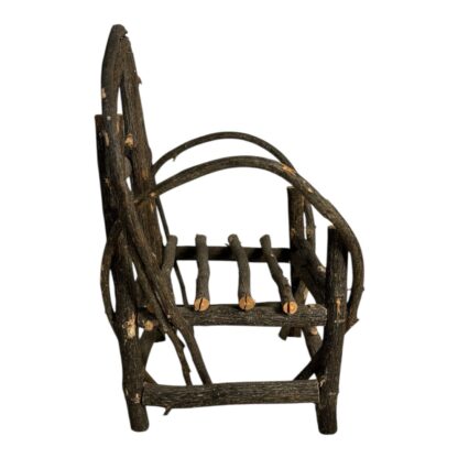 Antique Folk Art Minature Bent Wood Chair - Old Hickory Style - Image 6