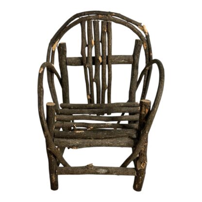 Antique Folk Art Minature Bent Wood Chair - Old Hickory Style - Image 7