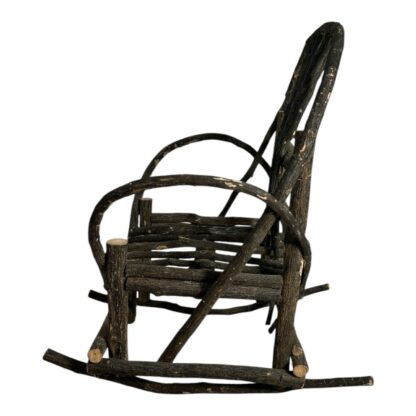 Antique Folk Art Miniature Bent Wood Rocking Chair - Old Hickory Style - Image 4