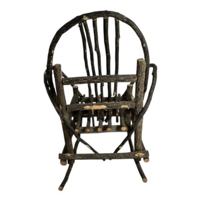 Antique Folk Art Miniature Bent Wood Rocking Chair - Old Hickory Style - Image 6