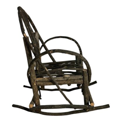 Antique Folk Art Miniature Bent Wood Rocking Chair - Old Hickory Style - Image 7