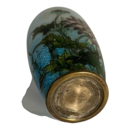 Antique Meiji Era Japanese Ginbari Cloisonne Floral Vase - Image 10