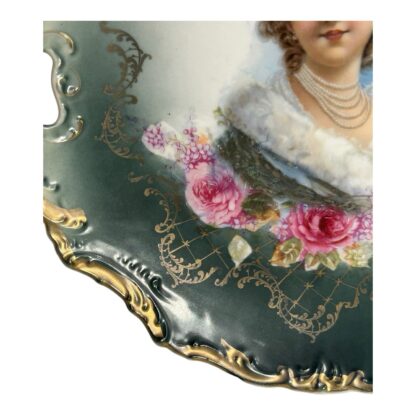 Antique Victorian Woman Portrait Cake Plate - Image 19