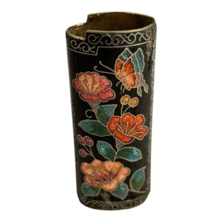 Vintage Cloisonne Floral Lighter Holder