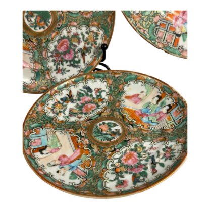 Antique Lot of 5 Chinese Export Rose Medallion Plates - Image 12