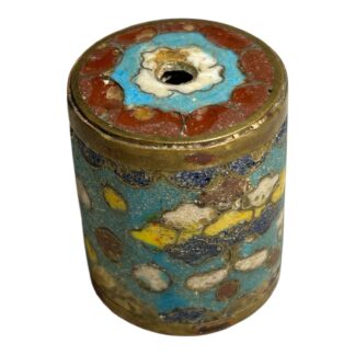 Antique Japanese Cloisonne Large Cylinder Bead