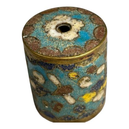 Antique Japanese Cloisonne Large Cylinder Bead - Image 8