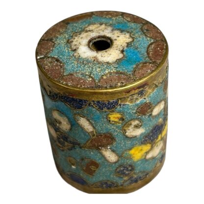 Antique Japanese Cloisonne Large Cylinder Bead - Image 9