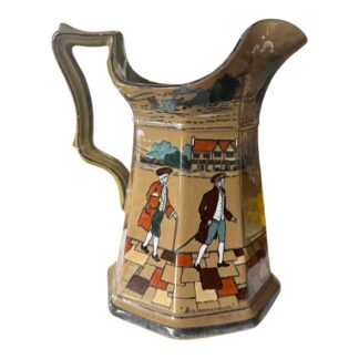 Antique 1925 Buffalo Pottery Deldare "Ye Village Street" Pitcher