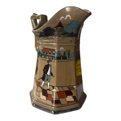 Antique 1925 Buffalo Pottery Deldare "Ye Village Street" Pitcher - Image 2