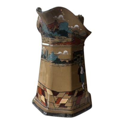 Antique 1925 Buffalo Pottery Deldare "Ye Village Street" Pitcher - Image 3