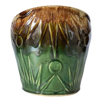 Vintage RRP Roseville Ohio Sunburst Sun & Moon Pottery Jardiniere Planter - Image 2