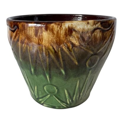 Vintage RRP Roseville Ohio Sunburst Sun & Moon Pottery Jardiniere Planter - Image 6