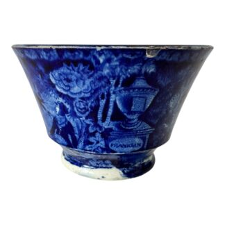 Antique Historical Staffordshire Blue Transferware Small Bowl - Franklin Scene