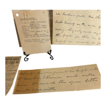 Antique Political Signature & Documents of Wharton Barker Presidential Candidate - Image 8