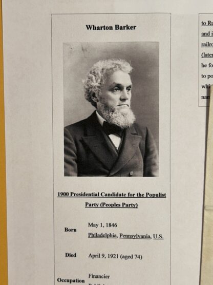 Antique Political Signature & Documents of Wharton Barker Presidential Candidate - Image 11