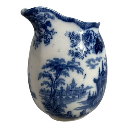 Antique Royal Doulton Madras Pattern Flow Blue Transferware Pitcher - Image 11