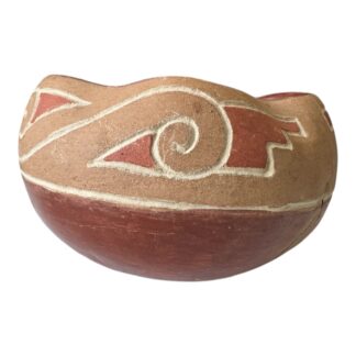 Vintage Native American San Juan Pottery Bowl – Geometric Design