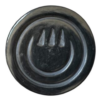 Vintage Native American Santa Clara Pueblo Blackware Pottery Claw (Signed)