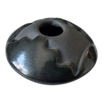 Vintage Native American Santa Clara Pueblo Blackware Pottery Pot Vessel (Signed) - Image 2